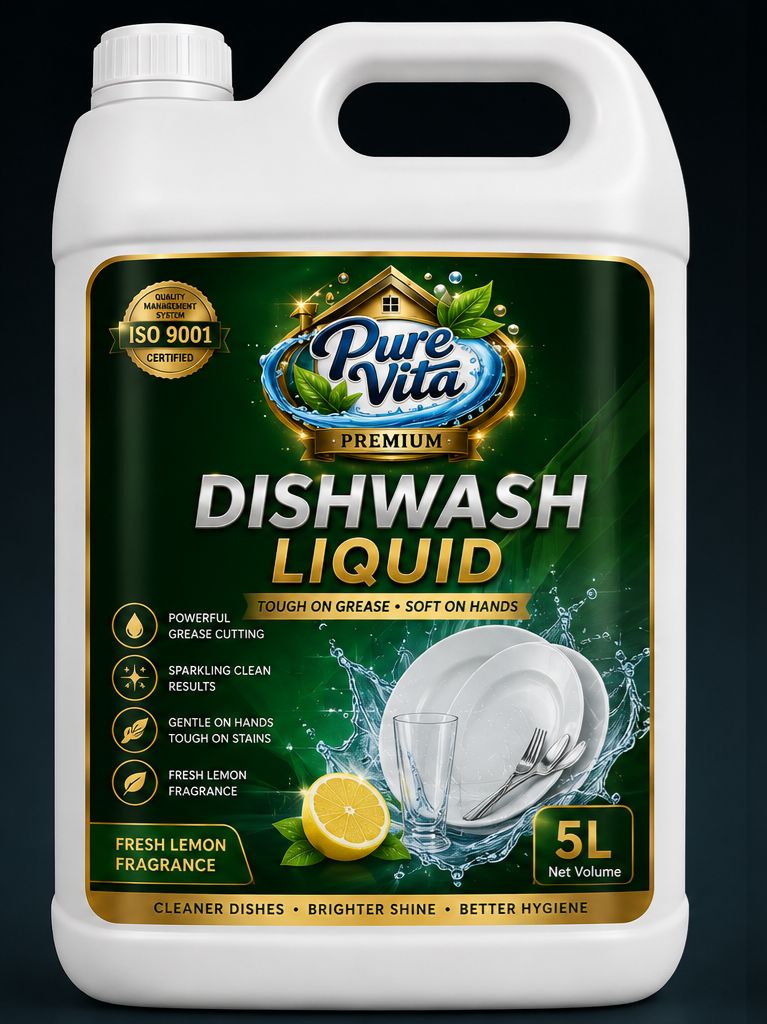 Lemon dishwash liquid bottle